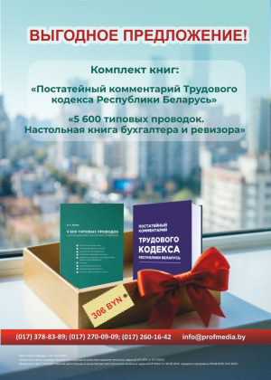 Комплект книг: «5 600 типовых проводок. Настольная книга бухгалтера и ревизора» + «Постатейный комментарий Трудового кодекса Республики Беларусь»